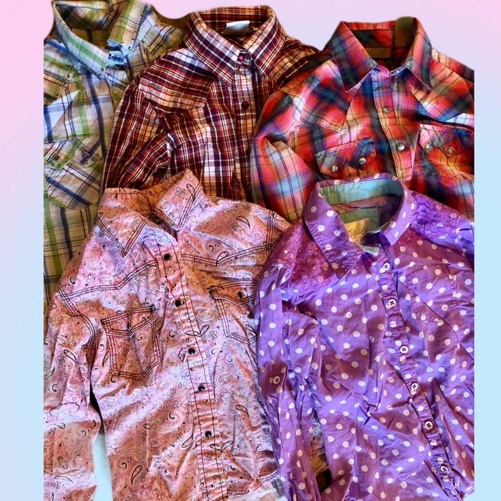Girls Western Shirts -Lot of 5